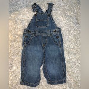 OLD NAVY DENIM OVERALLS 3-6 MONTHS